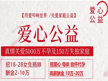 平安捐卵助孕生子 爱心志愿者招募